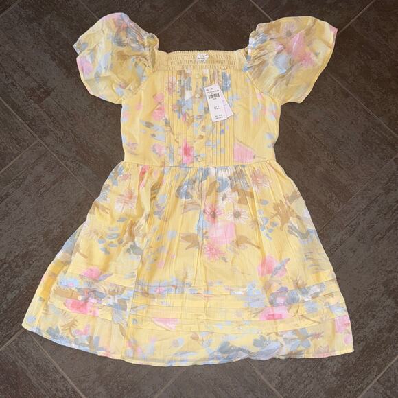 Abercrombie and Fitch Girls Floral Yellow Dress - Picture 1 of 5